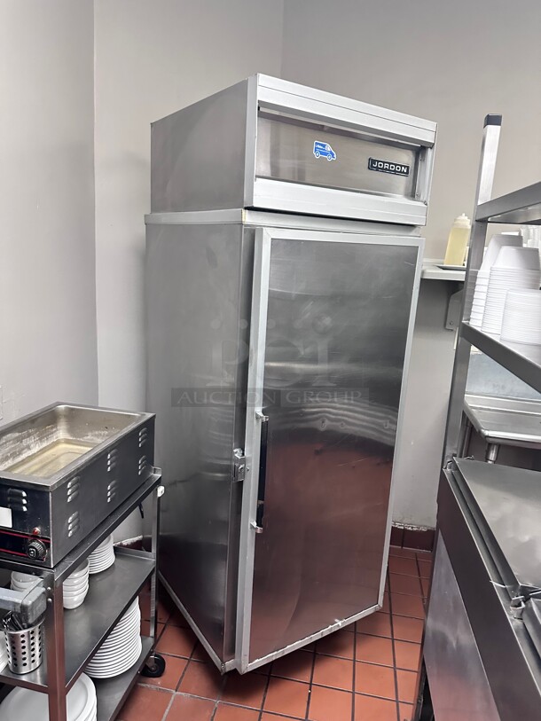 Working! Jordon One-Section Stainless Steel Solid Door Reach-In Refrigerator 115 Volt NSF Tested and Working!  - Image 1 of 5
