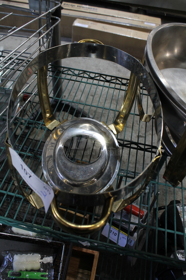 2 Metal Oval Chafing Dishes w/ Drop In. 2 Times Your Bid! - Image 2 of 2