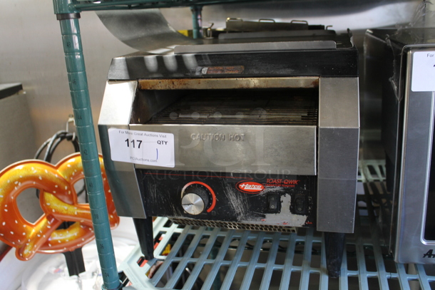 Hatco TQ-10 Stainless Steel Commercial Countertop Toast Qwik Conveyor Toaster Oven. 208 Volts, 1 Phase. 