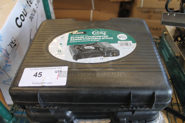 BRAND NEW SCRATCH AND DENT! Choice BDZ153 Butane Countertop Range/Portable Stove With Single Aluminum Burner. Tested And Working! - Image 1 of 8