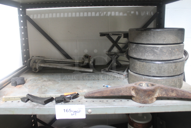 Gray Metal 4 Tier Shelving Unit w/ Contents Including Casters. BUYER MUST REMOVE. - Image 3 of 7