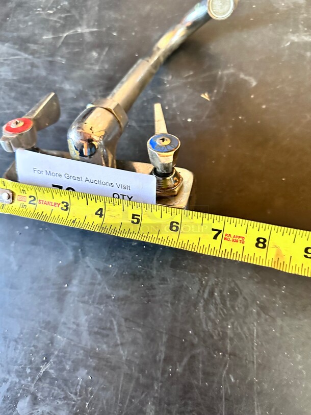 Clean! Krowne 10-400L Splash Mount Faucet - 3  inch  Gooseneck Spout, 6 inch  Centers NSF  - Image 3 of 5