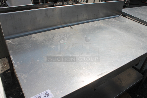 Stainless Steel Commercial Table w/ Back Splash, Drawer, Commercial Can Opener and Metal Under Shelf. - Image 2 of 5