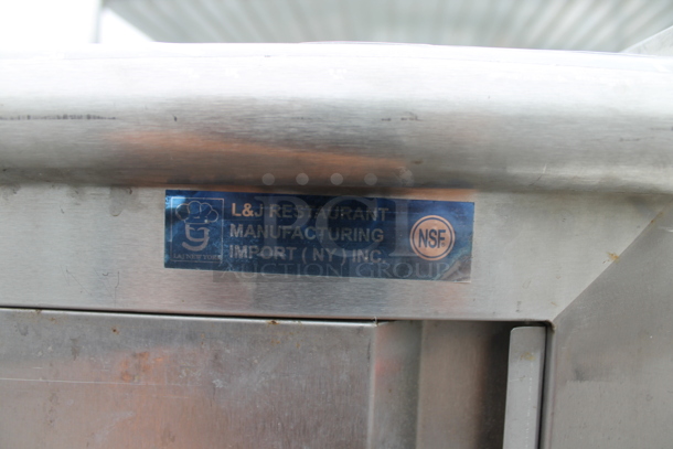 Stainless Steel Commercial Counter w/ 3 Bar Mats, 2 Doors and Under Shelf. - Image 8 of 9