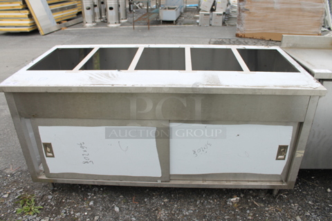 BRAND NEW SCRATCH AND DENT! Stainless Steel Commercial Counter w/ 2 Lower Doors. 