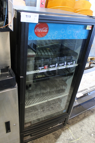 2011 True GDM-10 ENERGY STAR Metal Commercial Single Door Reach In Cooler Merchandiser w/ Poly Coated Racks and Drink Sliders. 115 Volts, 1 Phase. Tested and Working!
