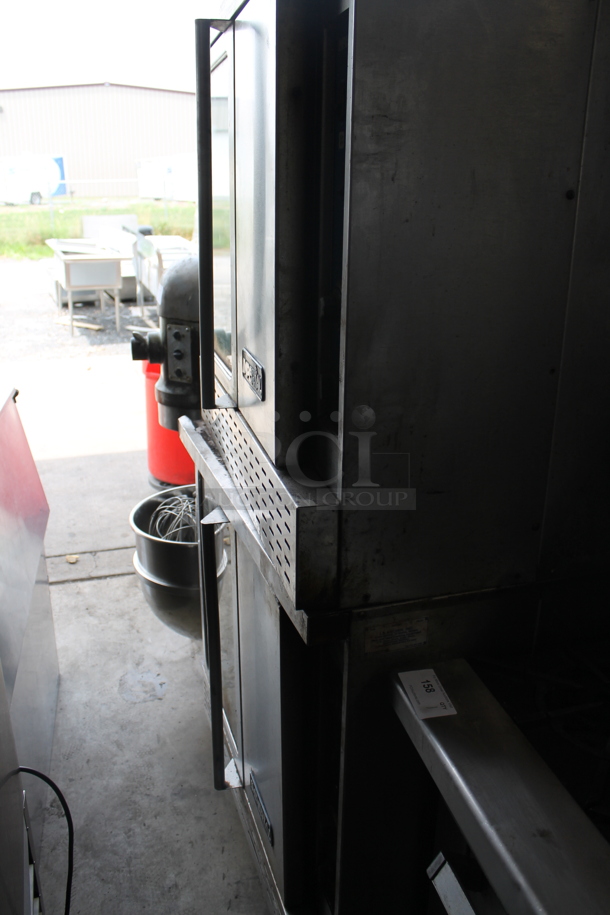2 Imperial Stainless Steel Commercial Natural Gas Powered Full Size Convection Ovens w/ View Through Door, Solid Door and Metal Racks. Picture of Oven Before Removal Included In Listing. 2 Times Your Bid! - Image 2 of 12
