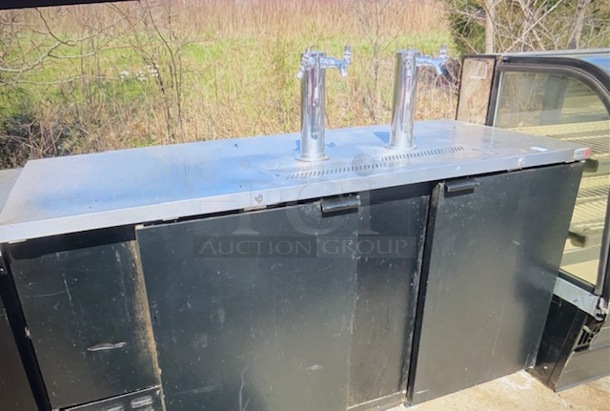 One 2 Door Fagor Kegorator With 2 Towers, And 4 Taps. Model# FDD-69. 115 Volt. 69.5X28X52 - Image 1 of 5