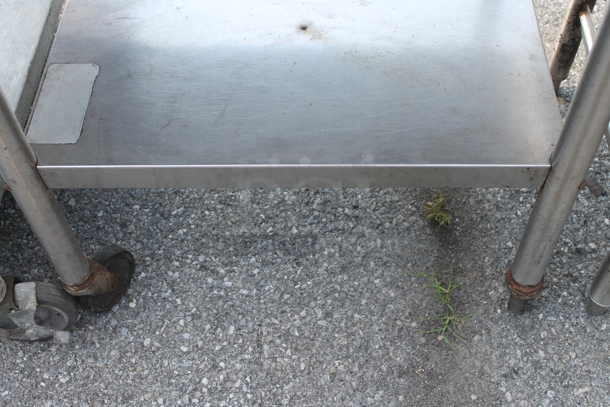 Stainless Steel Commercial Equipment Stand w/ Under Shelf on Commercial Casters. - Image 2 of 2