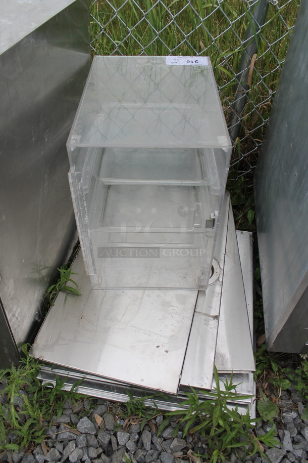 ALL ONE MONEY! Lot of Metal Panels and Clear Poly Dry Display Case - Image 1 of 6