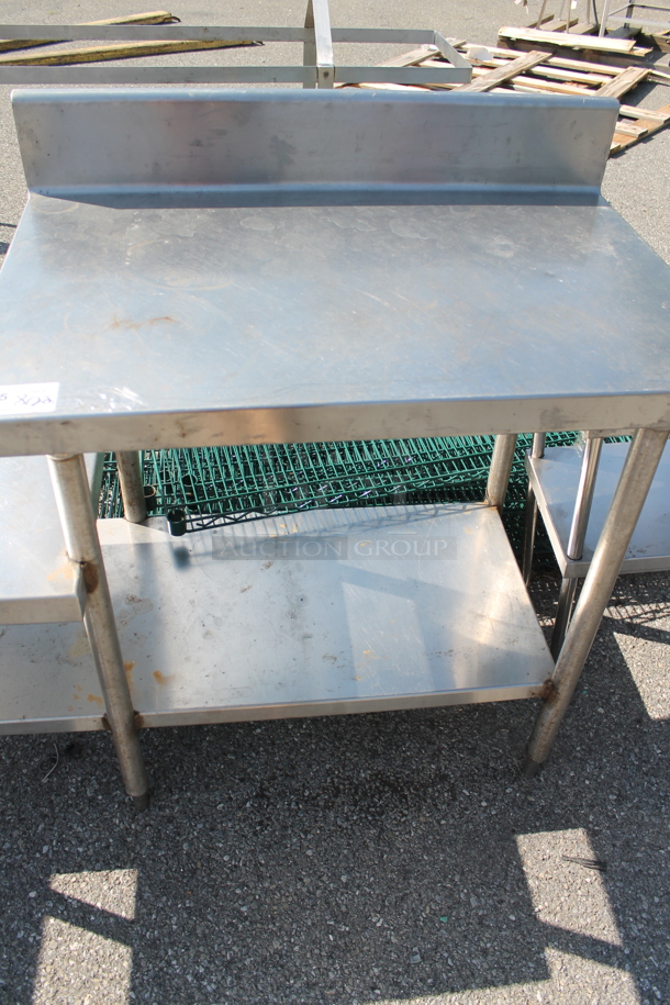 Stainless Steel 2 Tier Table w/ Under Shelf. - Image 4 of 4