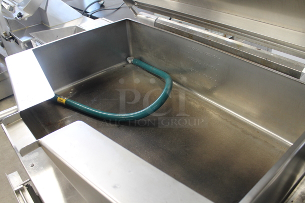 Vulcan Stainless Steel Commercial Natural Gas Powered Floor Style 40 Gallon Tilting Braising Pan on Commercial Casters. - Image 4 of 7