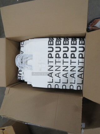 One Case Of Plant Hub White Craft Paper Bags. 14X10X15.5
