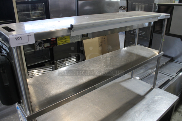 Stainless Steel Counter w/ Sink Bay, 2 Over Shelves and Door. - Image 4 of 8
