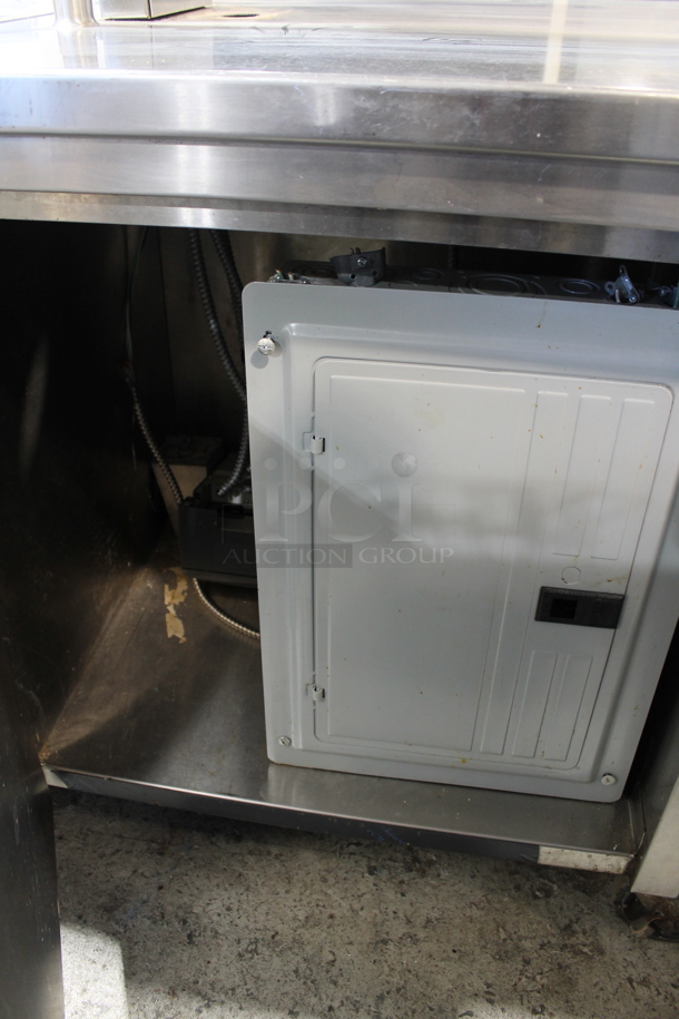 Stainless Steel Counter w/ Sink Bay, 2 Over Shelves and Door. - Image 8 of 8