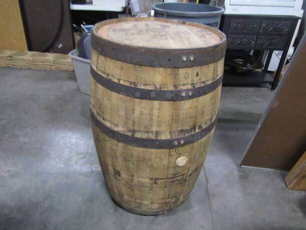 One Whiskey Barrel On Casters. - Image 3 of 4