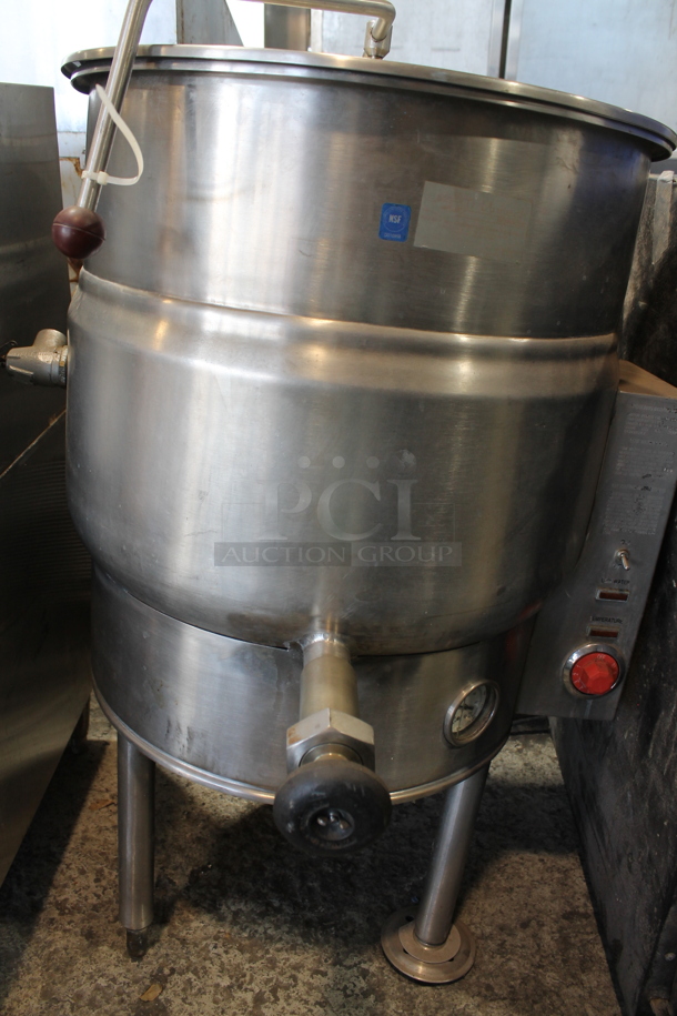 Crown KSED-20 Stainless Steel Commercial Floor Style Electric Powered Steam Kettle. 208 Volts, 3 Phase.  - Image 3 of 6