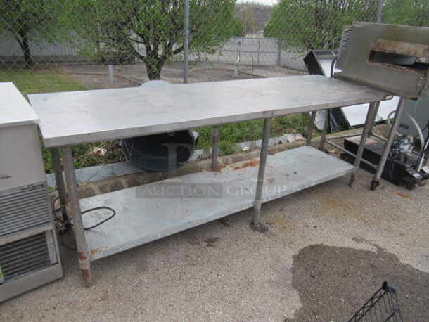 One Stainless Steel Table With Under Shelf. 96X30X34 - Image 2 of 2