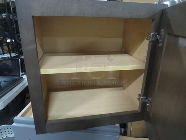 One NEW Echelon 1 Door, Maple Cabinet With 1 Shelf, In A Storm Finish. 18X13X18 - Image 3 of 3