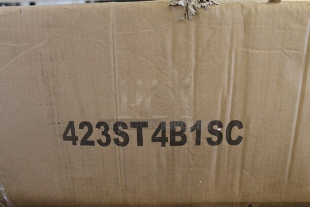 BRAND NEW SCRATCH AND DENT! ServIt 423ST4B1SC Self-Service 2-Sided Sneeze Guard for 4-Pan Steam Tables - Image 2 of 3