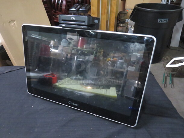 One Toast All In One POS System With Credit Card Reader On A Stand.  - Image 1 of 3