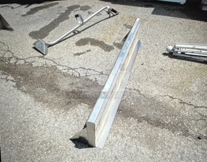 One Stainless Steel Shelf. 60X12X12