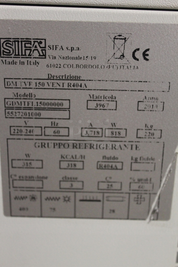 BRAND NEW SCRATCH AND DENT! Sifa DM TVF 150 VENT R404A Stailness Steel Commercial Deli Display Case Merchandiser. 220-240 Volts. - Image 7 of 7