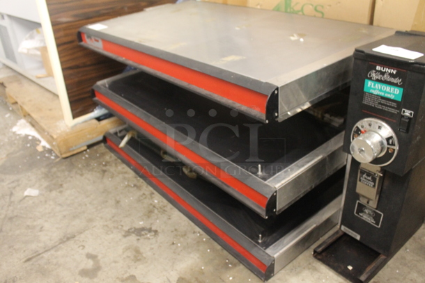 APW Wyott DMXD-48H Metal Commercial Countertop 3 Tier Warming Display Case Merchandiser. 120/208 Volts, 1 Phase.  - Image 3 of 7