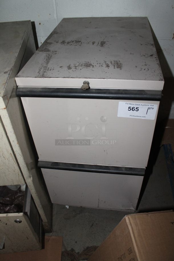 Metal 2 Drawer Filing Cabinet. BUYER MUST REMOVE.
 - Image 1 of 4