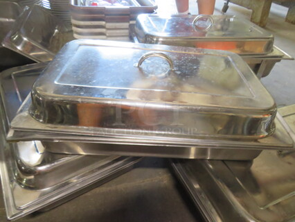 One Full Size 4 Inch Deep Chafer Pan With  Chafer Lid.