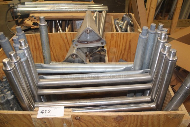 ALL ONE MONEY! Wooden Bin Full Of Various Equipment Legs  - Image 2 of 7