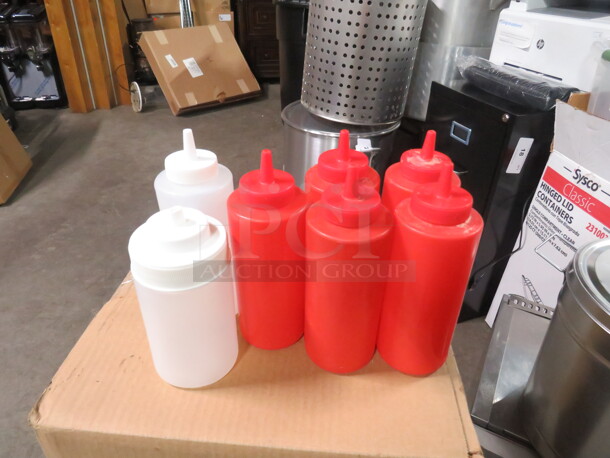 Assorted Squeeze Bottle With Lid. 7XBID