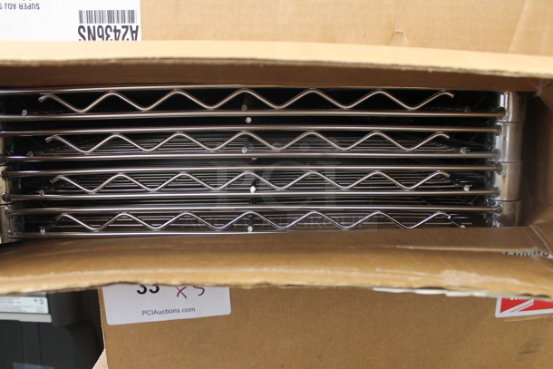 5 BRAND NEW! Boxes of 4 Metro 2136NS Chrome Finish Wire Shelves. 5 Times Your Bid! - Image 3 of 3