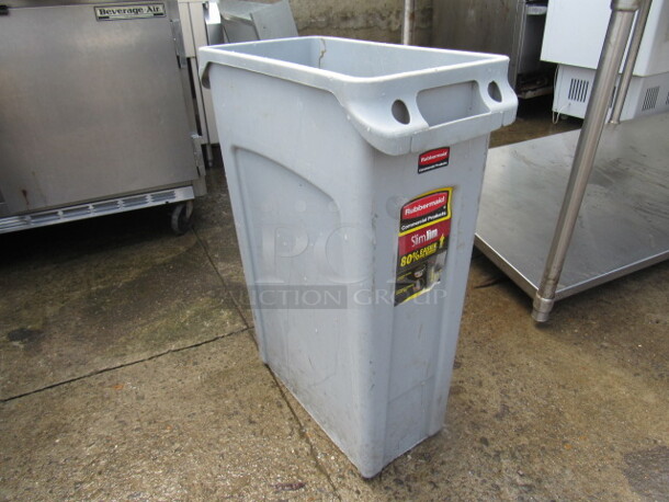 One 23 Gallon Rubbermaid Slim Jim Trash Can. - Image 1 of 1