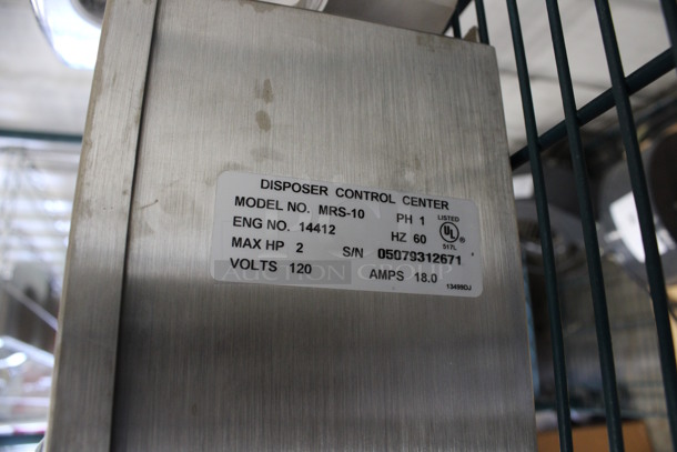 Insinkerator Model SS75-27 Stainless Steel Commercial Garbage Disposal w/ Insinkerator Model MRS-10 Control Box. 115/208/230 Volts, 1 Phase. 10x12x19, 7x5.5x8 - Image 6 of 6