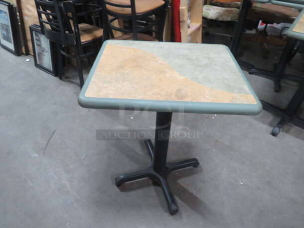 One Laminate Table Top On A Pedestal Base. 20X24X30