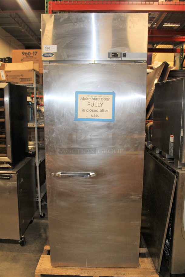 NICE! Norlake Model WR331SSS/0 Commercial Stainless Steel Roll In Refrigerator/Cooler. 32x35x84. 115V/60Hz. Per Owner: Powers On, But Does Not Cool