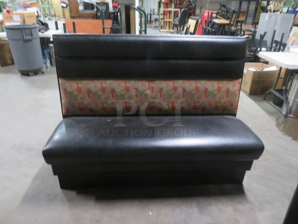 One Single Sided Booth With Black Cushioned Seat And Back. 60X25X42 - Image 2 of 3