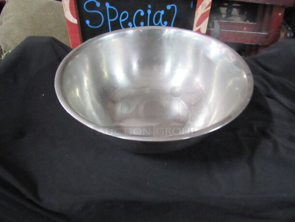 One 14 Inch Stainless Steel Mixing Bowl.  
