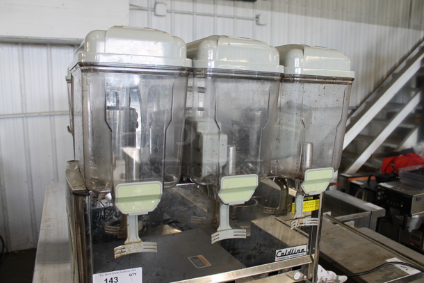 Coldline Royal-3P Stainless Steel Commercial Countertop 3 Hopper Refrigerated Beverage Machine. 120 Volts, 1 Phase. Tested and Does Not Power On - Image 3 of 5