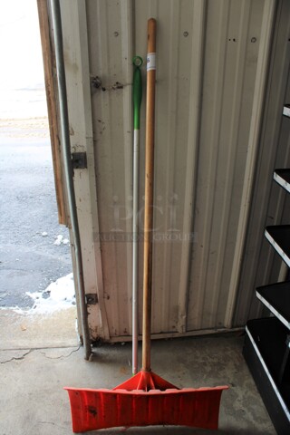 ALL ONE MONEY! Lot of 2 Items; Shovel and Swiffer. 49", 55"