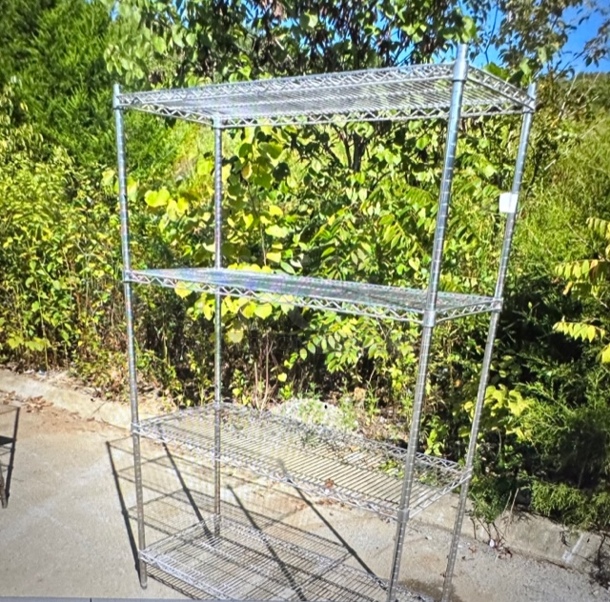 One Metro Shelf With 4 Shelves. 48X18X62.5 - Image 1 of 2