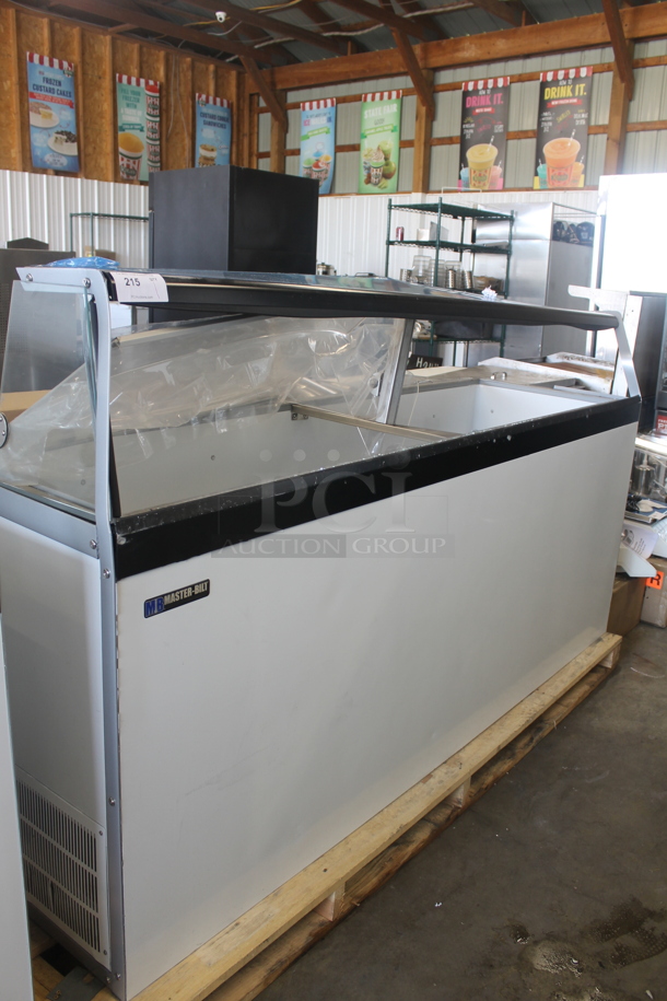 BRAND NEW SCRATCH AND DENT! Master-Bilt DD-88 Metal Commercial Floor Style Ice Cream Dipping Cabinet. 115 Volts, 1 Phase. See Pictures For Broken Front Glass Pane. Tested and Working! - Image 1 of 7