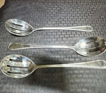 Stainless Steel Slotted Spoon. 3XBID