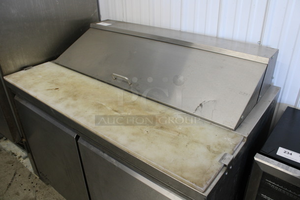 Centaur Model CST-48-HC Stainless Steel Commercial Sandwich Salad Prep Table Bain Marie Mega Top on Commercial Casters. 115 Volts, 1 Phase. 48x30x44. Tested and Working! - Image 3 of 7