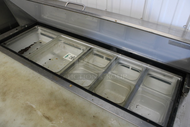 Centaur Model CST-48-HC Stainless Steel Commercial Sandwich Salad Prep Table Bain Marie Mega Top on Commercial Casters. 115 Volts, 1 Phase. 48x30x44. Tested and Working! - Image 4 of 7