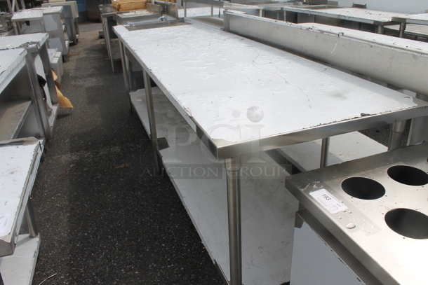 BRAND NEW SCRATCH AND DENT! Stainless Steel Commercial Table w/ Sink Bay and Under Shelf. Bay 11x15x11 - Image 2 of 4