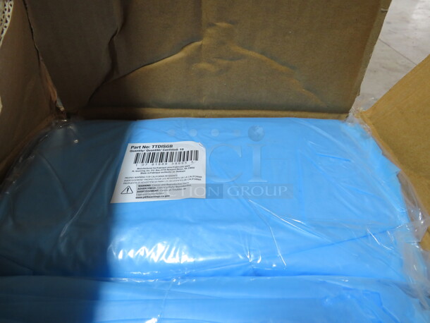 Case Of PMN Blue Poly Disposable Aprons. 100ct. #TTD-1SGB. 