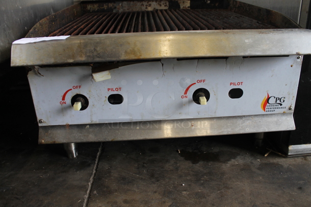 Cooking Performance Group CPG 351CLCPG24 Stainless Steel Commercial Countertop Natural Gas Powered Charbroiler Grill. 80,000 BTU. - Image 3 of 4