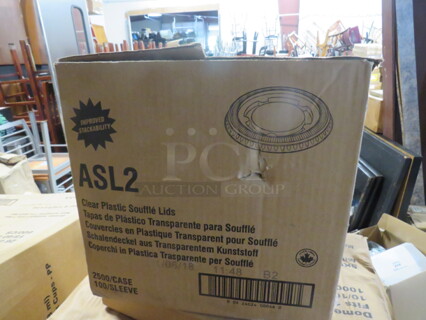 One Case Of Clear Plastic Lids. #ASL2